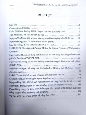 Các chuyên đề Olympic Toán học - Kỷ yếu 50 năm Việt Nam tham dự IMO