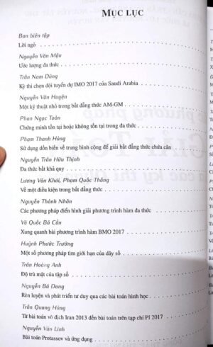 Phương pháp giải Toán qua các kỳ thi Olympic 2017 (Kỷ yếu GGTH)